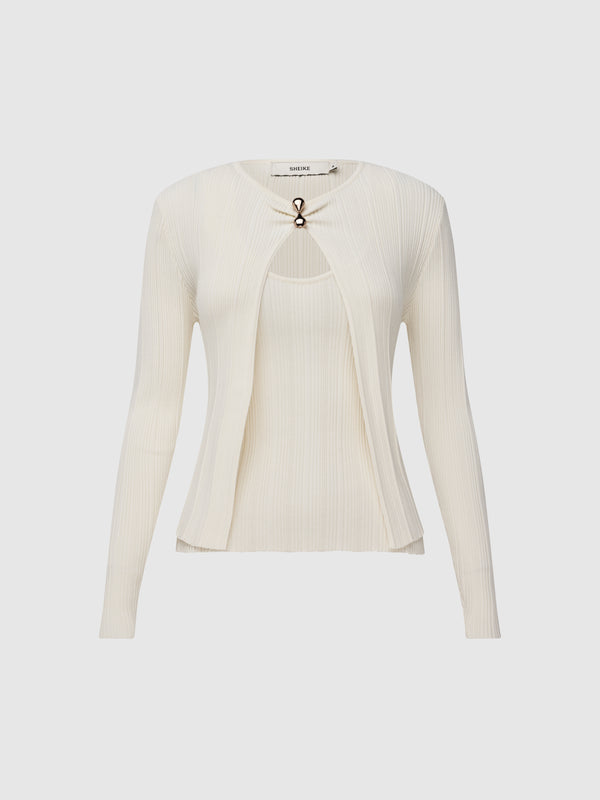 ZOLA KNIT TOP, flat lay