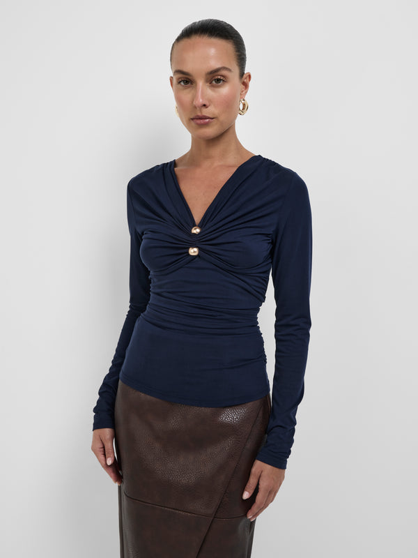 Size8 SHEIKE Taylor Top Navy 1008875 Close Up Image