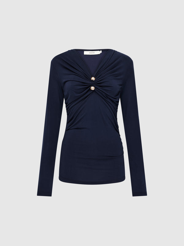 SHEIKE Taylor Top Navy 1008875 Ghost Image