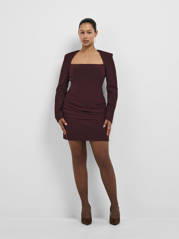VALARIE MINI DRESS, front view on size 12 model