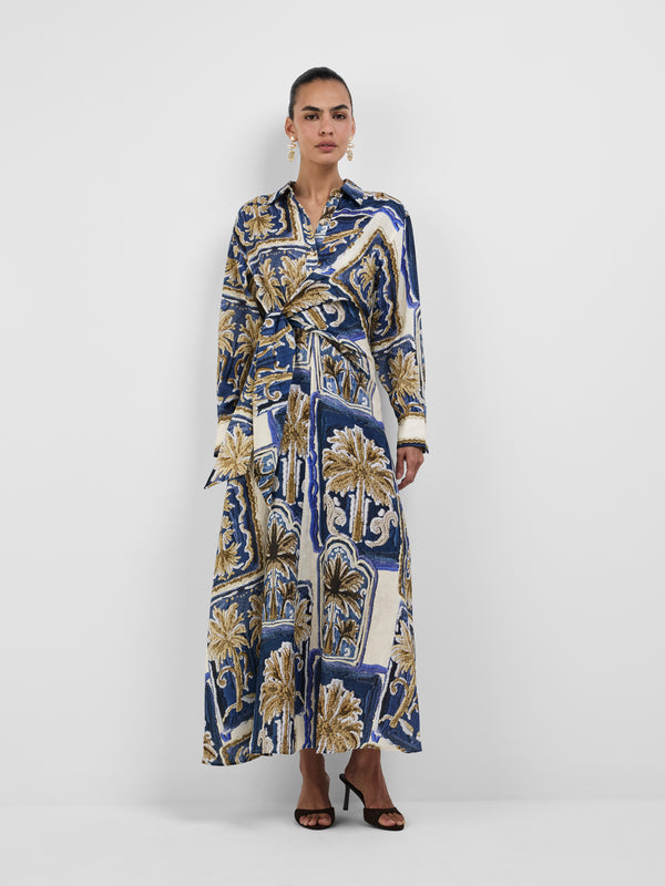 Size8 SHEIKE Patchwork Palm Midi Dress Print 1008924 Front Image