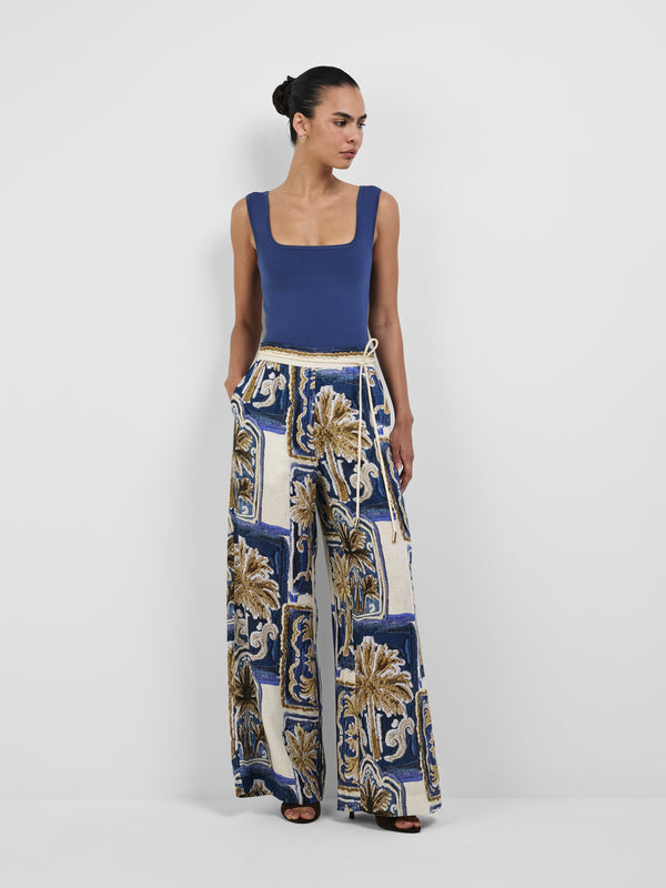 PATCHWORK PALM PANT, front view