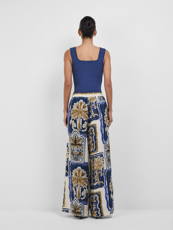 PATCHWORK PALM PANT, back view
