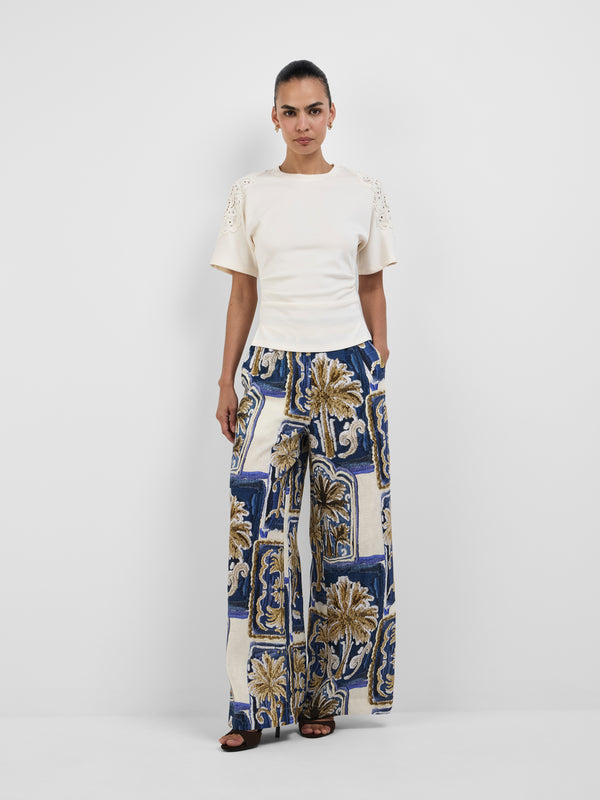 PATCHWORK PALM PANT, front view