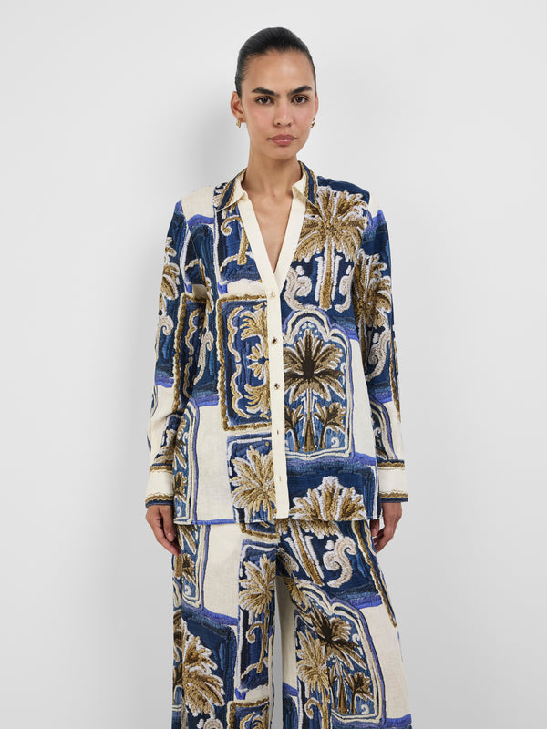 Size8 SHEIKE Patchwork Palm Shirt Print 1008926 Close Up Image