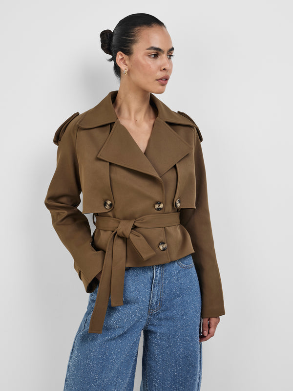Size8 SHEIKE Amber Jacket Khaki 1008930 Close Up Image
