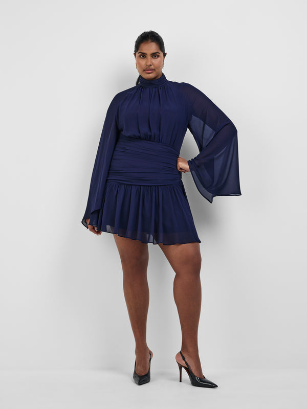 FLORENCE MINI DRESS, front view on size 16 model