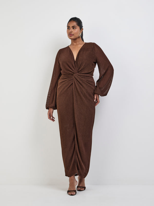 IVY GOWN, front view on size 16 model