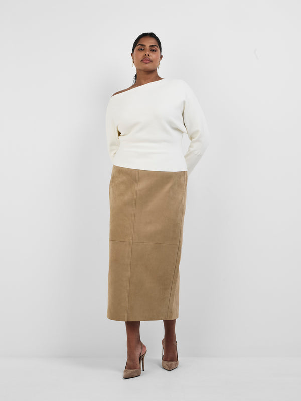 BILLIE KNIT JUMPER, front view on size 16 model