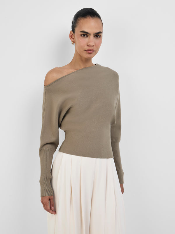 BILLIE KNIT JUMPER, close-up detail on size 8 model