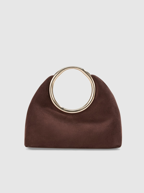 ELLE HANDLE BAG SUEDE, flat lay