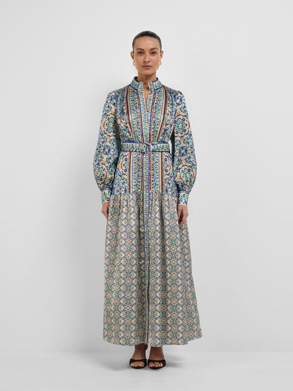 MYRA MAXI DRESS, front view on size 8 model