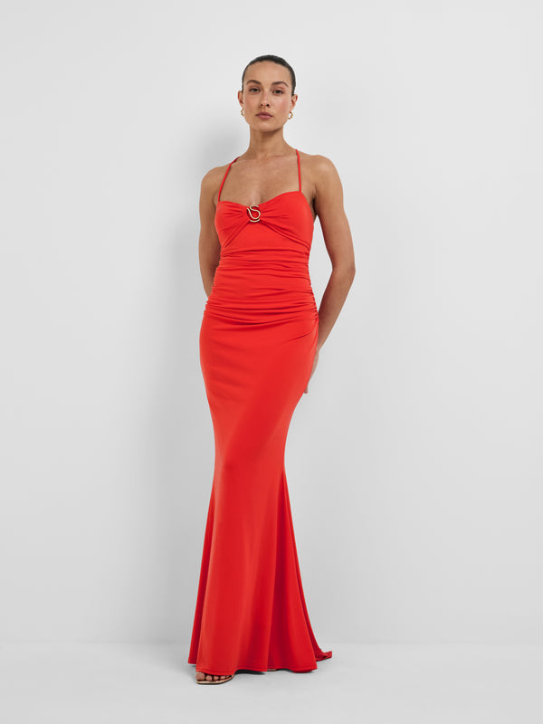 MILA GOWN, front view on size 8 model