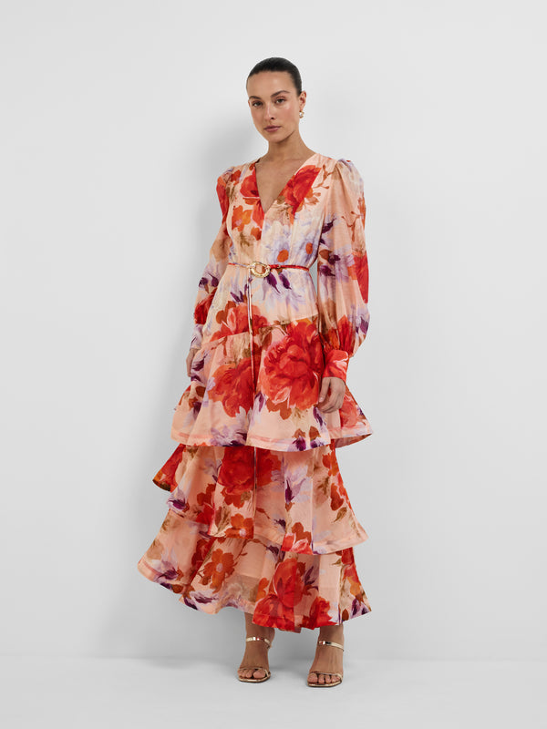KENZA MAXI DRESS, front view on size 8 model