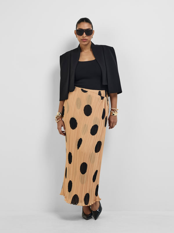 NIA SKIRT, front view on size 12 model