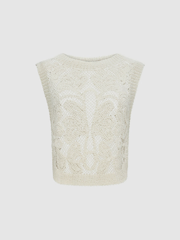BELLA CROCHET TOP, flat lay