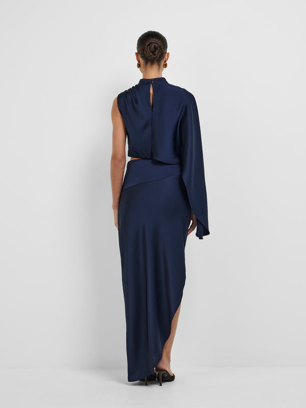 SIHAM MIDI SKIRT, back view