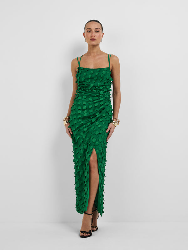 DOLCE MIDI DRESS, front view on size 8 model
