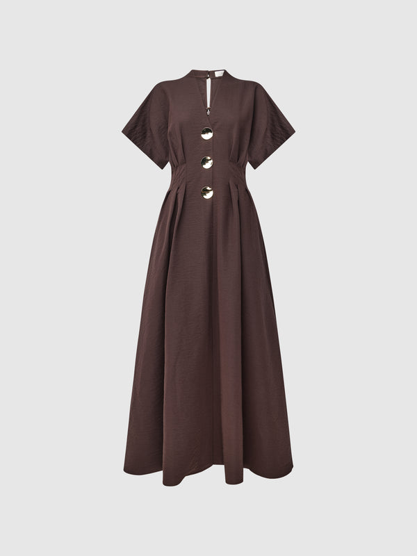 ARIANA MIDI DRESS, flat lay