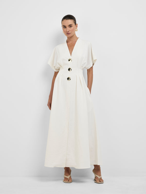 ARIANA MIDI DRESS, front view on size 8 model