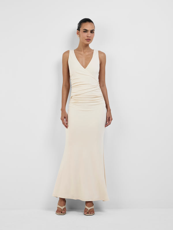 Size8 SHEIKE Luna Midi Dress Cream 1009040 Front Image