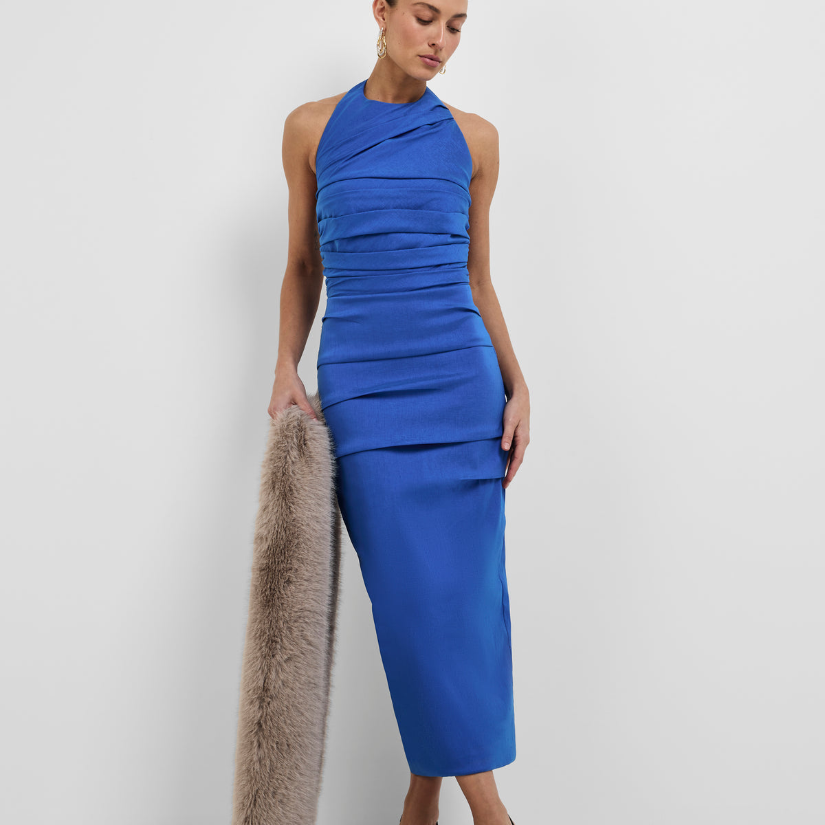 Sarah Midi Dress Cobalt