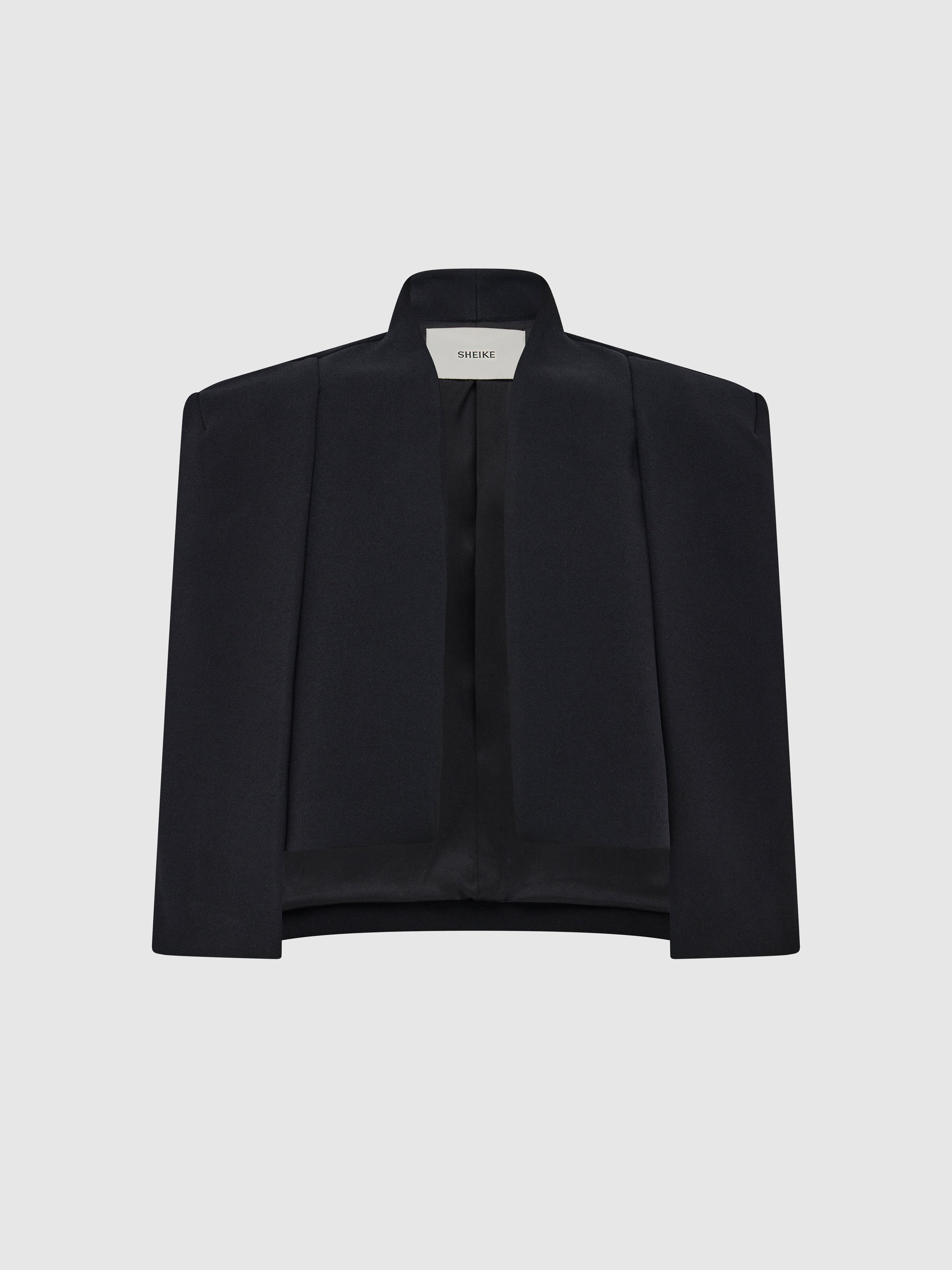 ジャケット・アウター ella mou cape coat (black) Ella Cape Black | Cropped Cape | SHEIKE