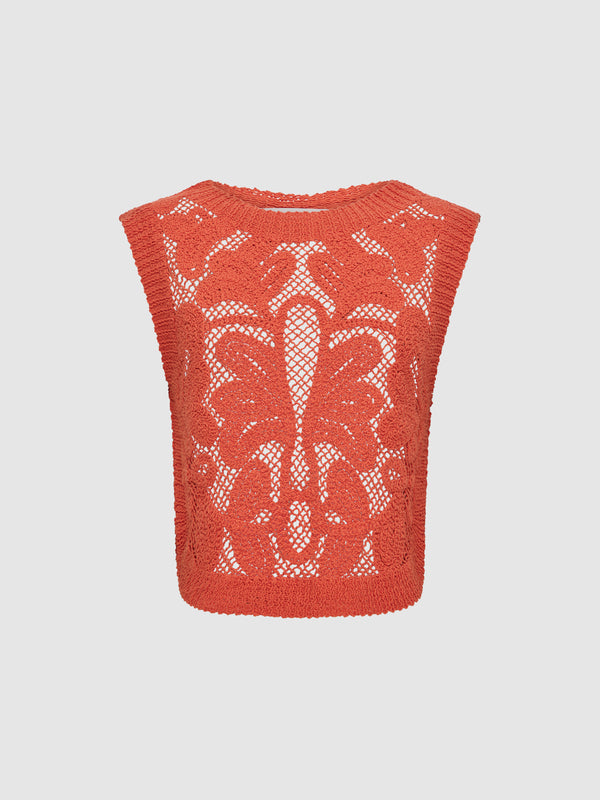 BELLA CROCHET TOP, flat lay