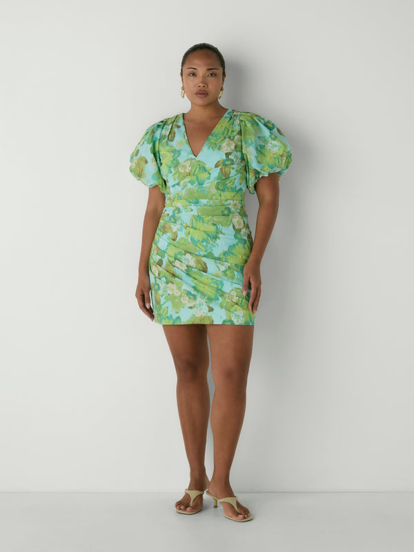 CAPRI MINI DRESS, front view on size 12 model
