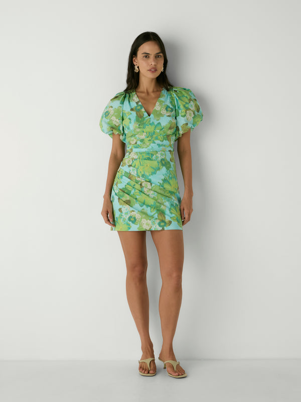 CAPRI MINI DRESS, front view on size 8 model
