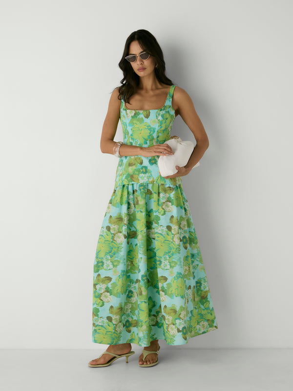CAPRI GOWN, front view on size 8 model