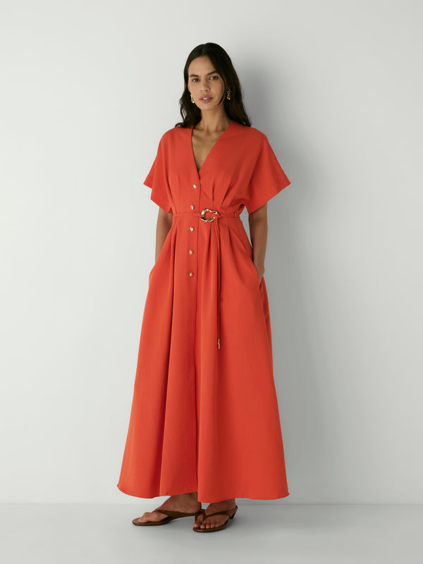 ELLIOT DRESS, front view on size 8 model