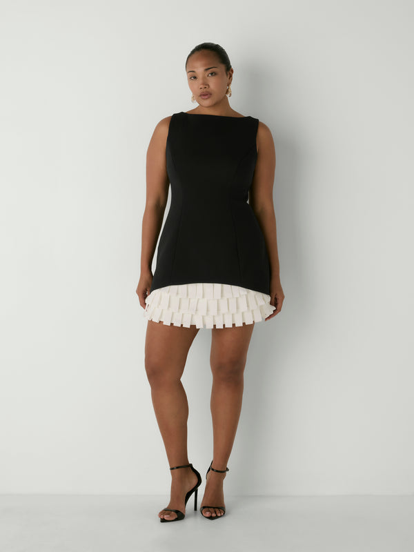 OTTILIE MINI DRESS, front view on size 12 model