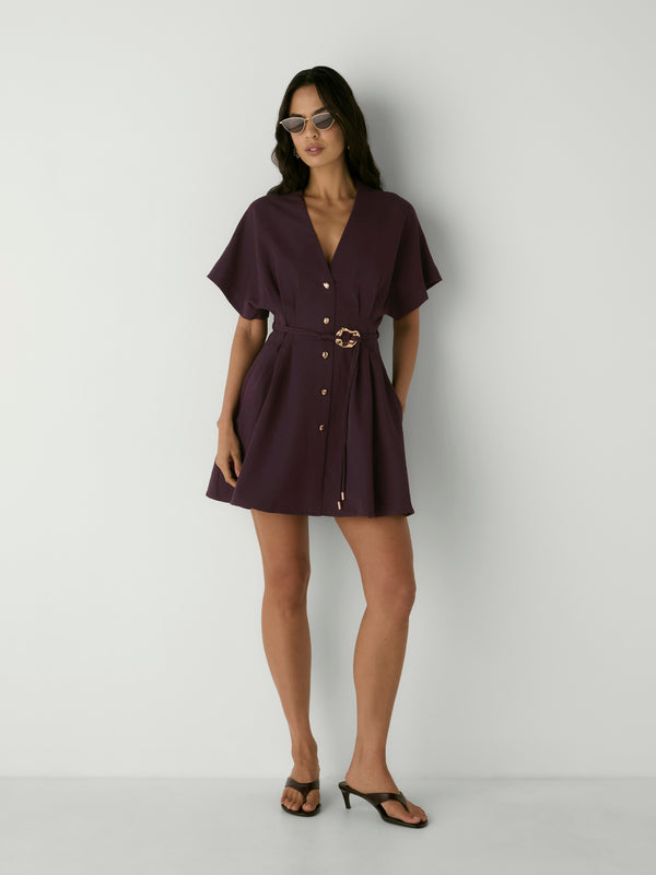 ELLIOT MINI DRESS, front view on size 8 model