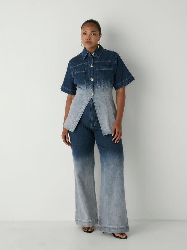 AMBRA JEAN, front view on size 12 model