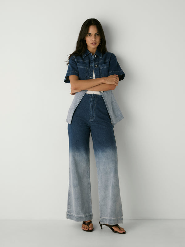 AMBRA JEAN, front view on size 8 model