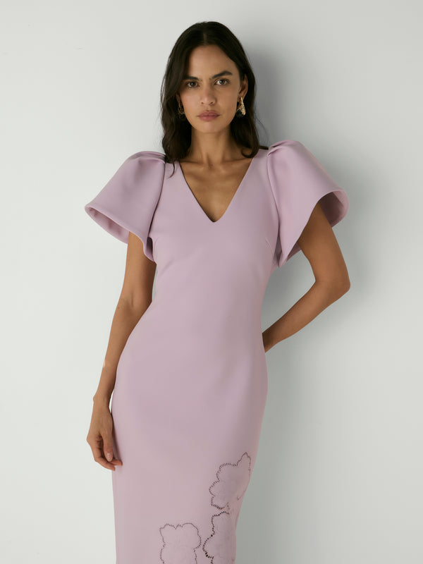 CAMILLE MIDI DRESS, close-up detail