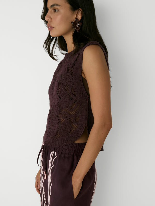 BELLA CROCHET TOP, side view