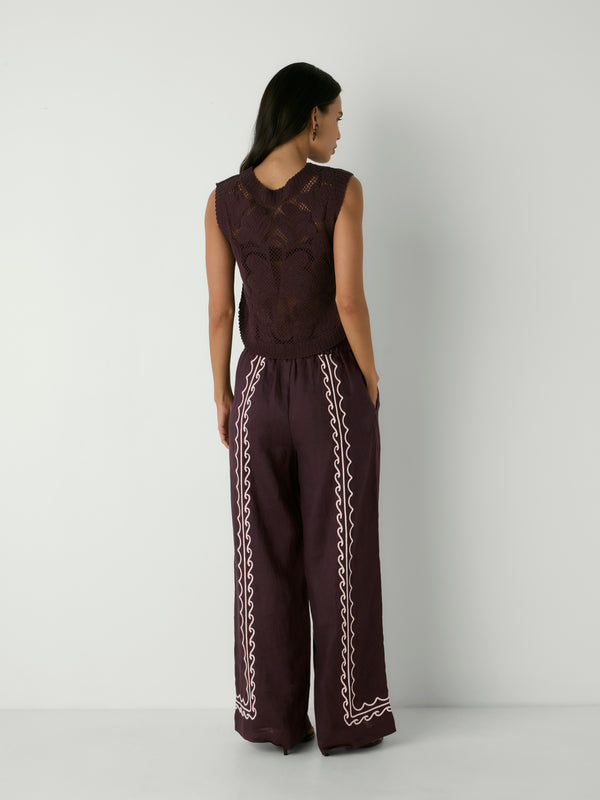 BELLA CROCHET TOP, back view