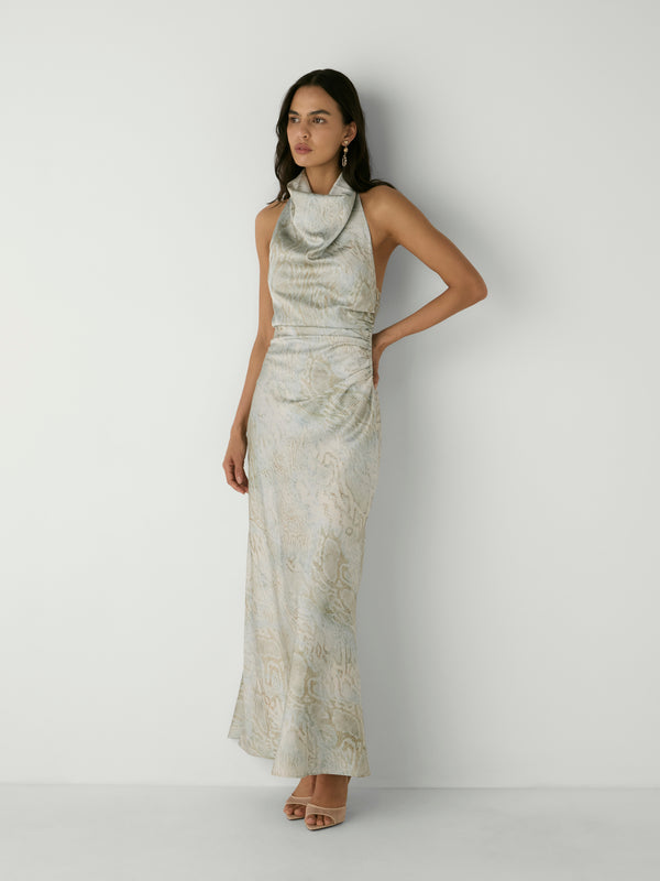 SYLVIE MAXI DRESS, front view on size 8 model