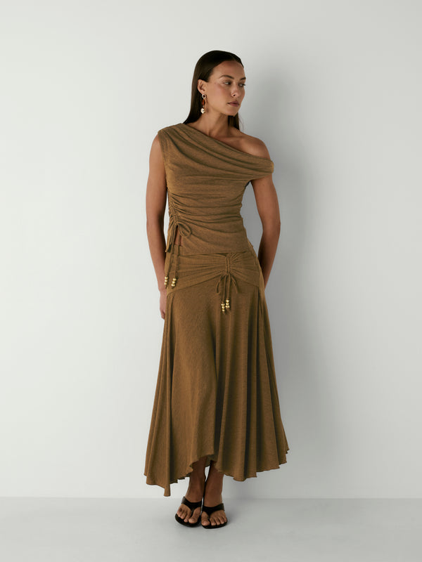 SUKI SKIRT, front view on size 8 model