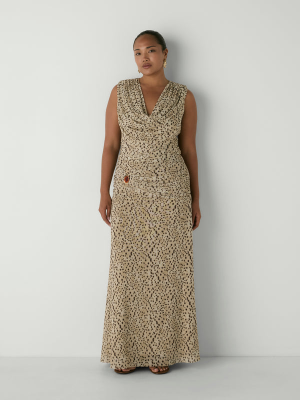 ELARA MAXI SKIRT, front view on size 12 model