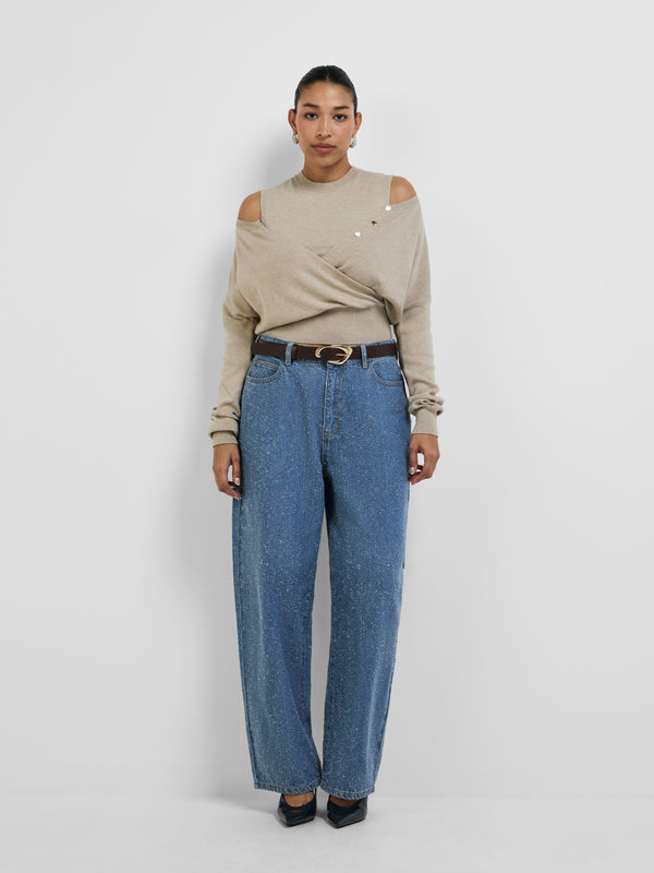 WINONA KNIT TOP, front view on size 12 model