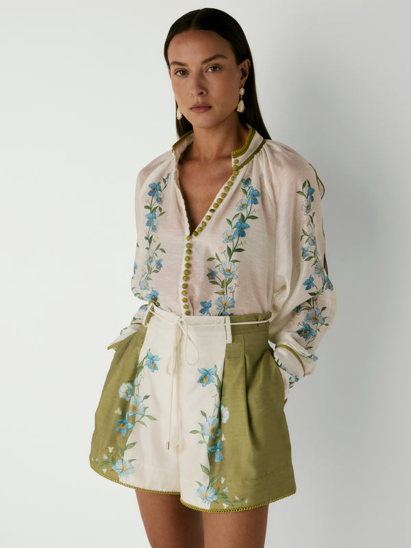 CATALINE SHIRT, close-up detail on size 8 model