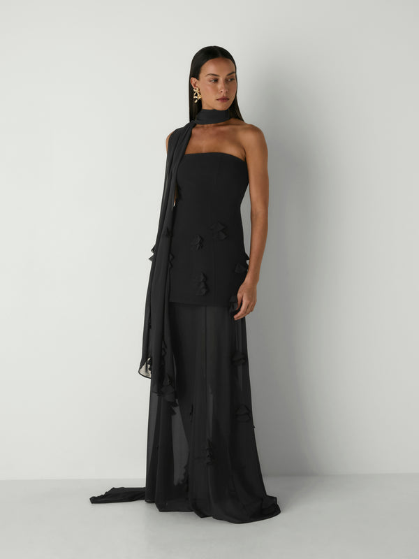 ARIA MAXI DRESS, front view on size 8 model