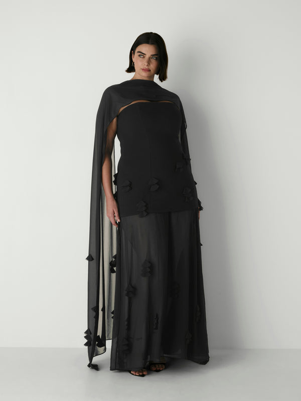 ARIA MAXI DRESS, front view on size 16 model
