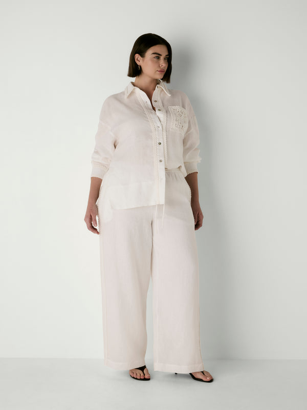 WHITLEY SHIRT, front view on size 16 model