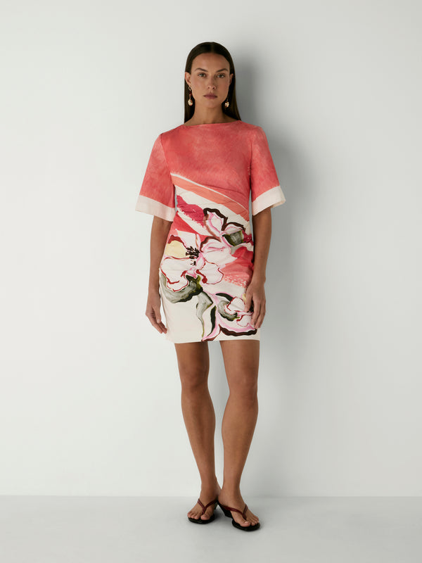 ASTON MINI DRESS, front view on size 8 model