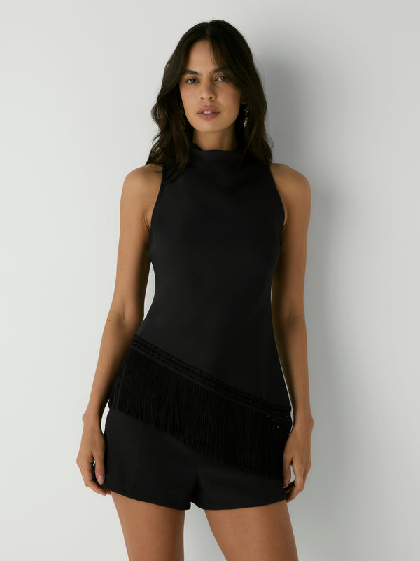 FRINGE HEM TOP, front view