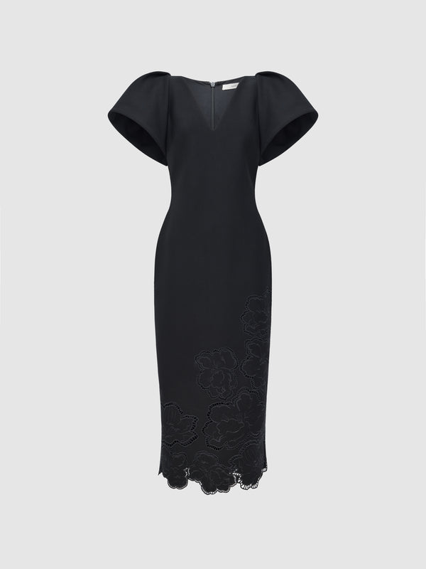 CAMILLE MIDI DRESS, flat lay